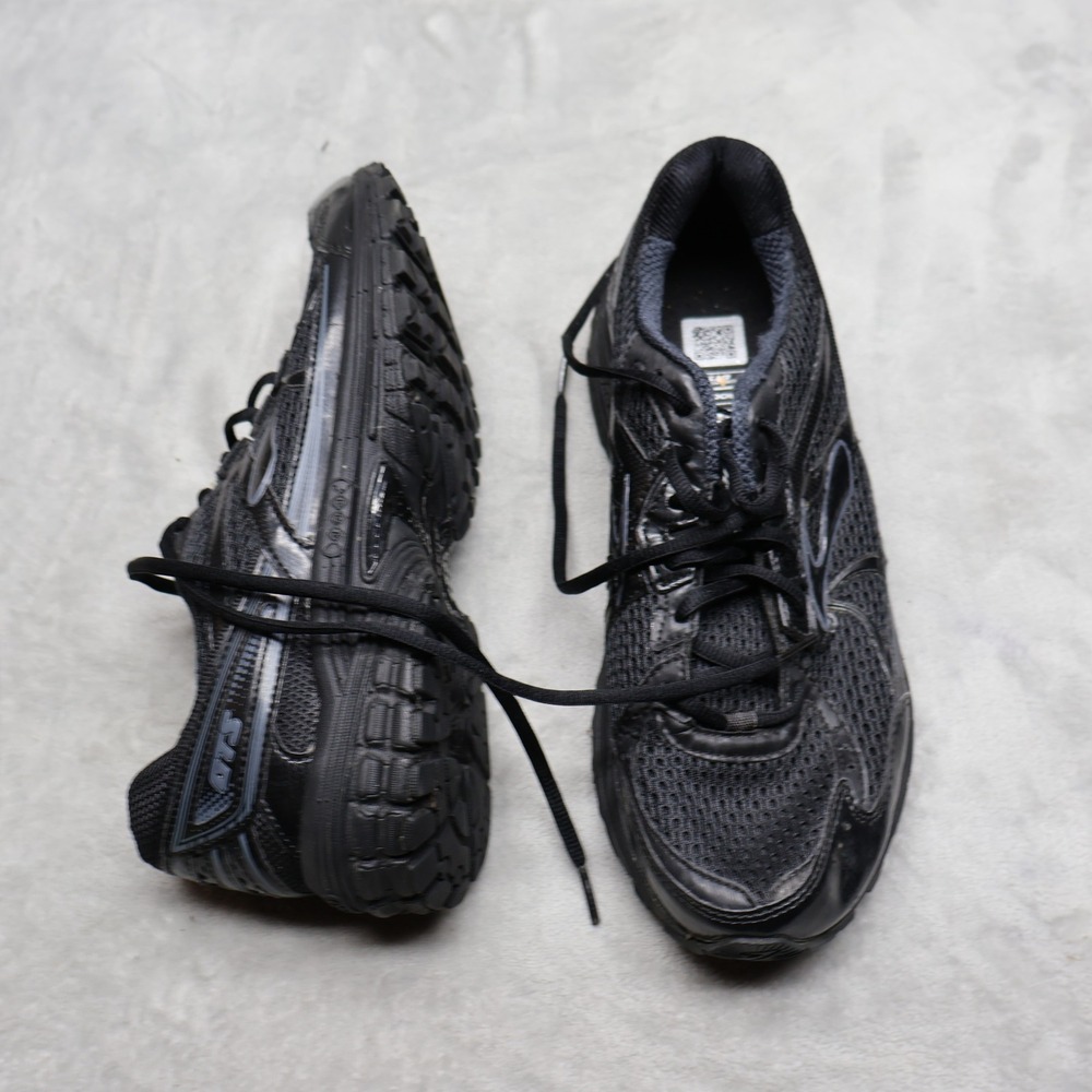 Brooks Men 10.5 Running Shoes Black Adrenaline GTS 13 Mesh Athletic Training Jog